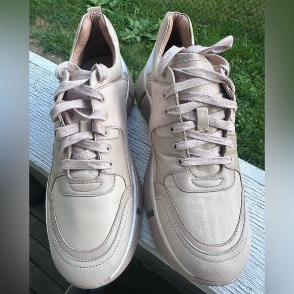 Seychelles I'll Be There Blush Leather Sneakers Size 10 - Picture 5 of 11